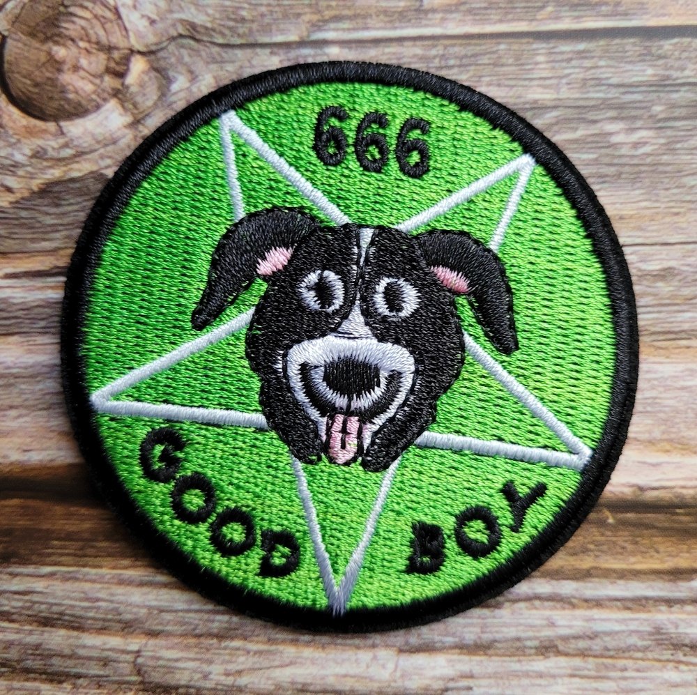 Good Boy Pickles 666 Adult Swim Embroidered Iron on Patch
